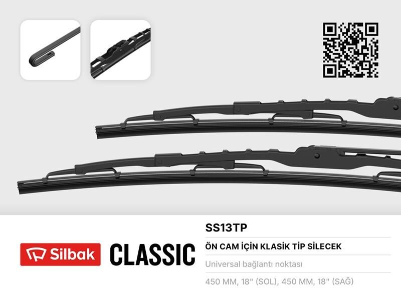 SİLECEK SÜPÜRGESİ 450MM TAUNUS 1.6-2 GTS PIMLI-FORD GRANADA CONSOL-ISUZU KS 22-NKR-FAVORIT-KIA SHUMA -SEPHIA-PREGIO-BESTA-MITSUBUSHI CANTER KAMYON-L300-BMW 315-316-LEYLAND 30-FATIH-BMC TM25