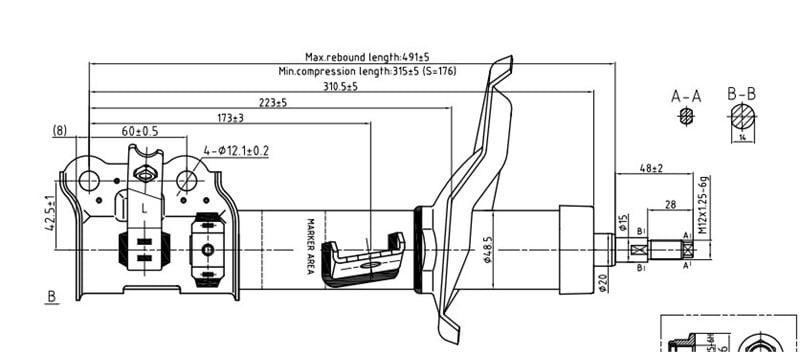 AMORTISOR ON SOL-(HYUNDAI  ACCENT-ERA 07/11/KIA  RIO 06/11 )