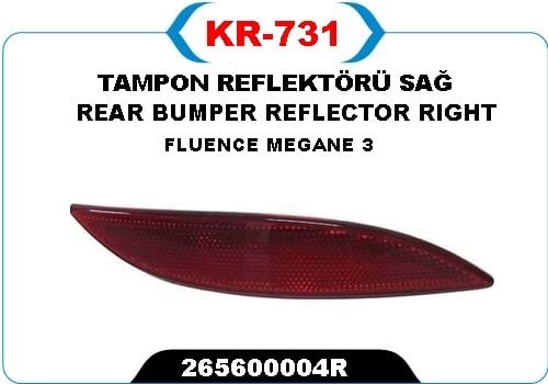 TAMPON REFLEKTÖRÜ SAĞ FLUENCE-MEGANE 3