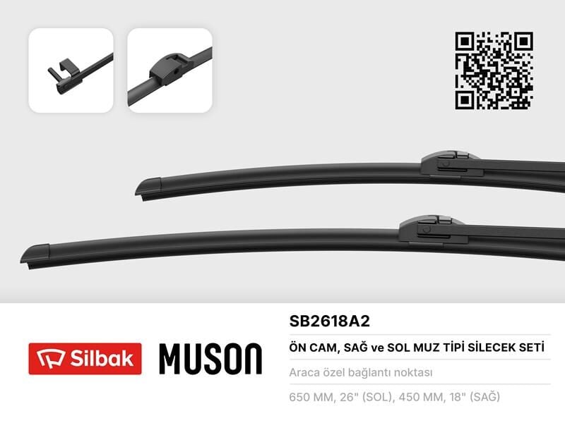 SİLECEK SÜPÜRGESİ 650/450MM MUZ TİPİ BMW 5 SERISI TOURING - 7 SERISI 03/10