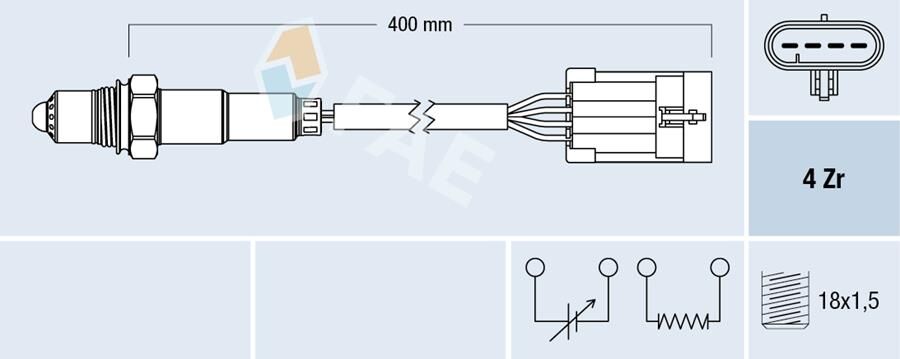 OKSİJEN SENSÖRÜ ASTRA G 1.4 16V 98-05 -ASTRA G 1.6 16V-VECTRA B 1.6 16V 95-02 -ASTRA 1.4 16V 98 >