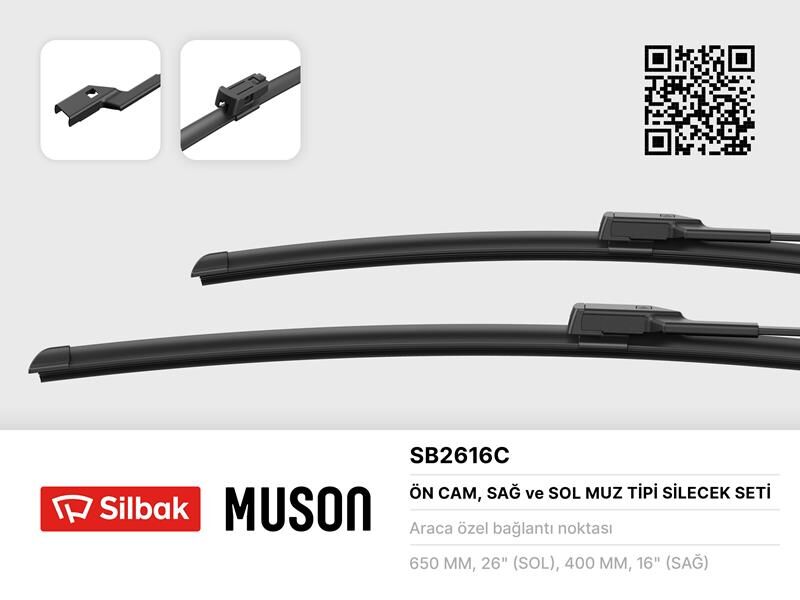 ÖN SİLECEK SÜPÜRGESİ 650380MM MUZ TİPİ PARTNER TEPE - BERLINGO 08> EGEA > GRANDE PUNTO -LINEA 08> FIAT 50 RENAULT MEGANE E-TECH SUV 11-21