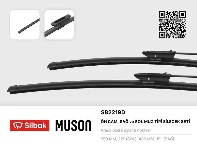 SİLECEK SÜPÜRGESİ 550/480MM MUZ TİPİ LOGAN II L8 04/15-LOGAN II K8 . MVC 03/15-SANDERO 2 03/15- SYMBOL L8 03/15