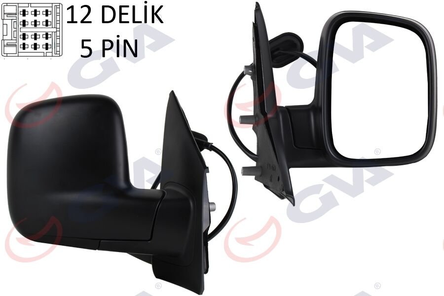 DIŞ DİKİZ AYNASI SAĞ TRANSPORTER T5 MULTIVAN 04> ELEKTRİKLİ ISITMALI KONVEKS 5 FİŞ VM-373EHR