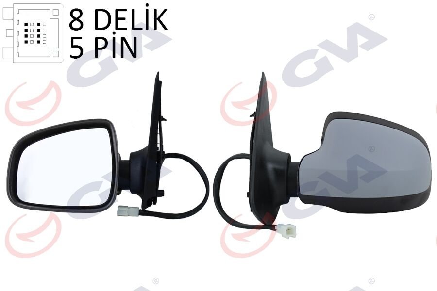 DIŞ DİKİZ AYNASI SOL SANDERO STEPWAY 12> ELEKTRİKLİ ISITMALI ASTARLI KONVEKS SENSÖRSÜZ VM-6804EHPL