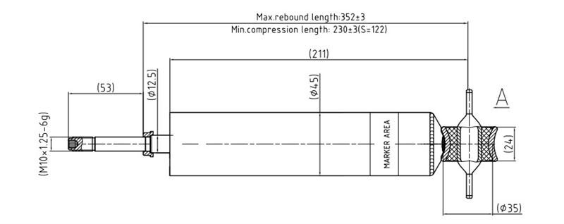 AMORTISOR ÖN SAG/SOL -(MITSUBISHI  L200 98/05  2WD  )  GAZLI