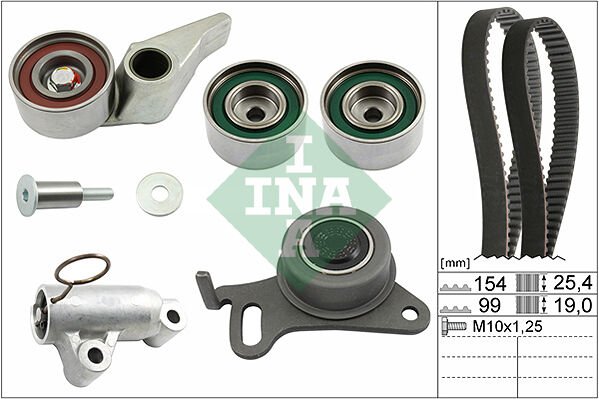 TRİGER KAYIŞ SETİ EKSANTRİK SETİ MITSUBISHI L200 2.5L 4D56T DI-D CR 4X2 4X4 KA4T KB4T 07-14 2 KA YIŞ 4 RULMAN 1 GERGİ 154x254 099x190