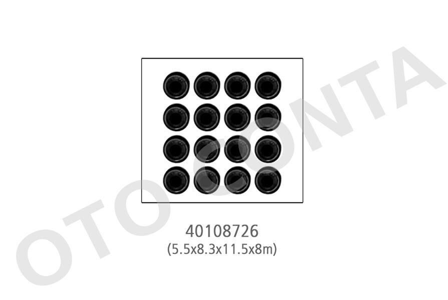 SUBAP LASTİĞİ 16 adet CLIO III-TWNG-MODUS 05 >LOGAN SANDERO 12 > 1.2 16V D4F 5.5x8.3x11.5x8mm