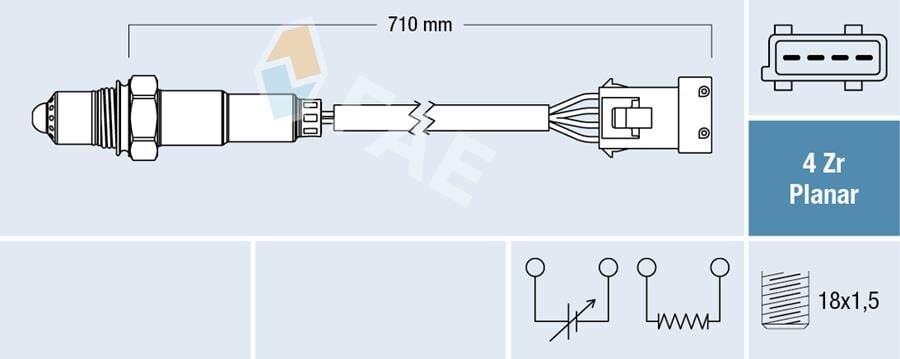 OKSİJEN SENSÖRÜ ARKA VOLVO C70 98-05 C70 COUPE 97-02 S70 97-00 97-02 XC70 2.4T 97-02