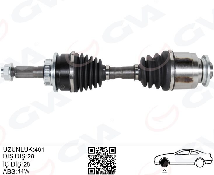 ÖN AKS KOMPLE SOL FORD RANGER 2.5TDCI - 06>12 MAZDA BT2500 06>11 4X4