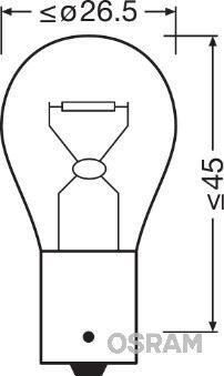 AMPUL 12V 93 SİNYAL 21W TEK DUY