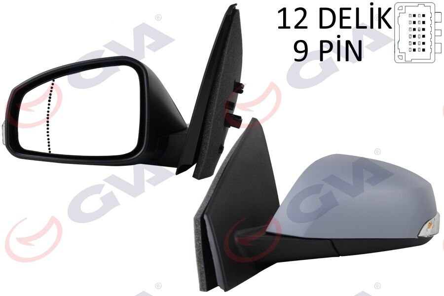 DIŞ DİKİZ AYNASI SOL FLUENCE 10> ELEKTRİKLİ ISITMALI SİNYALLİ SENSÖRLÜ ASTARLI ASFERİK VM-6141EHPSAL