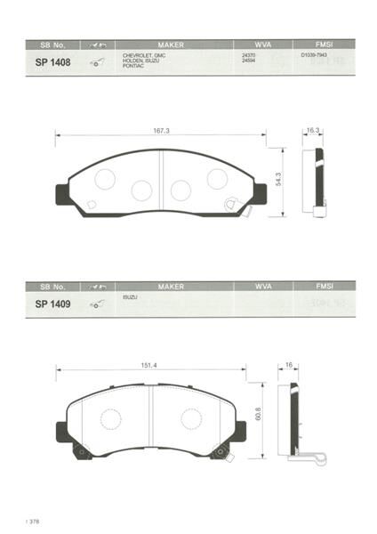 ÖN FREN BALATA ISUZU D-MAX 2.5L Ddi 163hp Euro5 4x2 4x4 12-> Y.M.