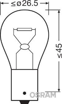 AMPUL 12V 93 SİNYAL 21W SARI YAKIN TIRNAK TEK DUY