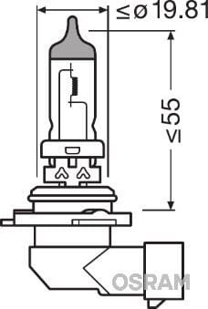 AMPUL 12V HB4 9006 51W P22d