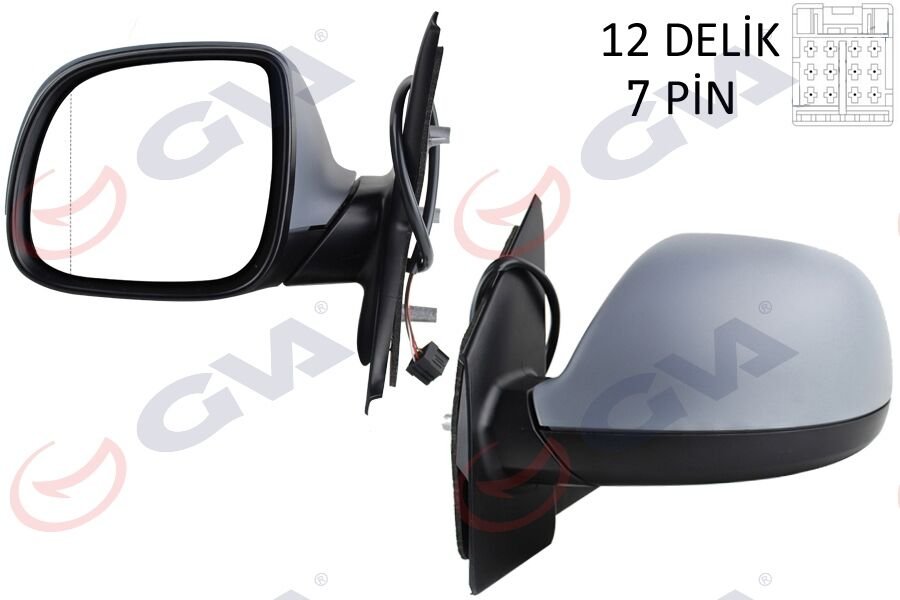 DIŞ DİKİZ AYNASI SOL TRANSPORTER T6 CARAVELLE 10> ELEKTRİKLİ ISITMALI KATLANIR ASTARLI ASFERİK 7 FİŞ VM-6196EBPAL