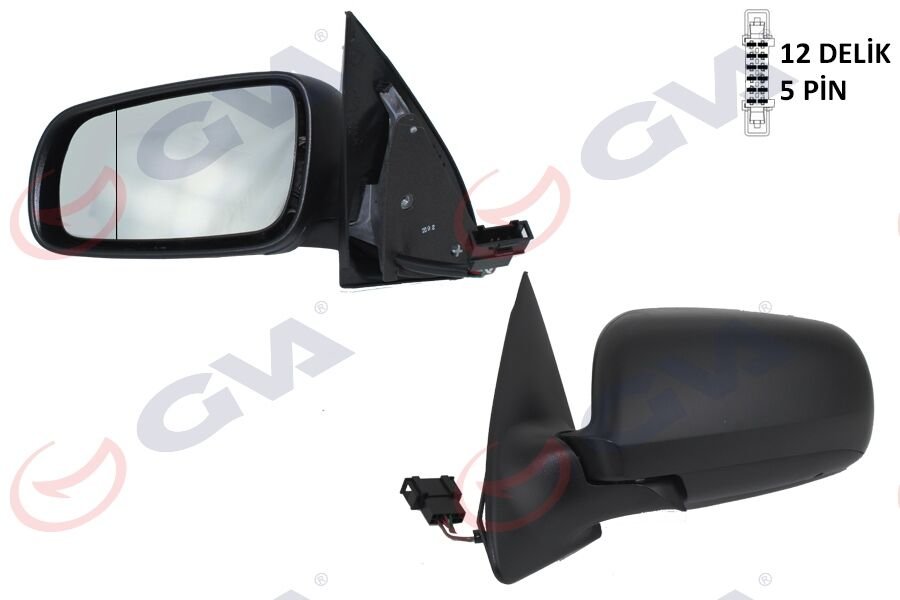 DIŞ DİKİZ AYNASI SOL FABIA 98> ELEKTRİKLİ ISITMALI ASFERİK 5 FİŞ VM-604EHAL