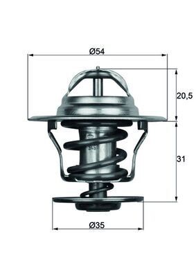 TERMOSTAT A3-A4-A6-BORA-CADDY II-GOLF-JETTA II-PASSAT-POLO-T4-T5-OCTAVIA-CORDOBA-IBIZA-FABIA-FELICA
