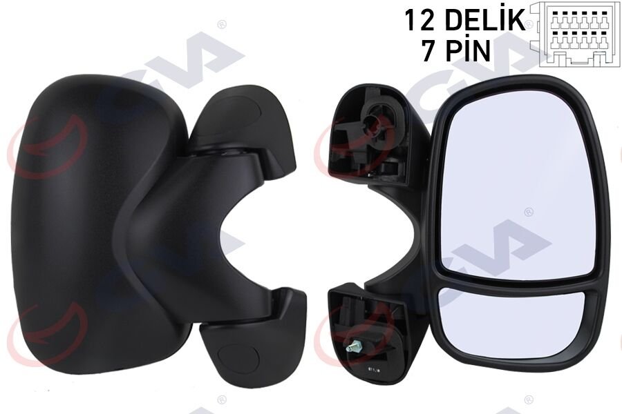 DIŞ DİKİZ AYNASI SAĞ TRAFIC-VİVARO 01> ELEKTRİKLİ ISITMALI SENSÖRLÜ KONVEKS 7 FİŞ VM-967EHSR