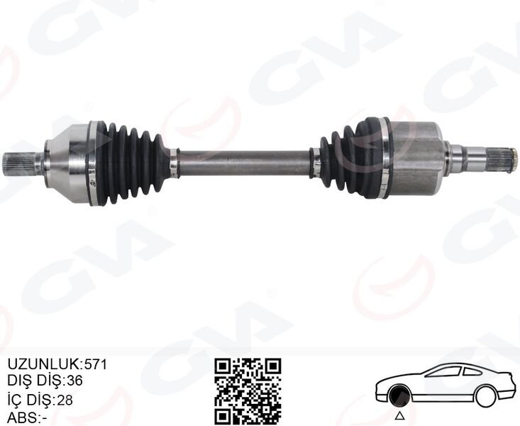 ÖN AKS KOMPLE SOL VOLVO V40 II 2.0 12> C30 2.0 12> C70 II 2.0 D 08>09 V50 2.0 06>12 OTOMATİK ŞANZIMAN