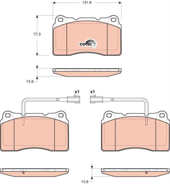 FREN BALATASI ÖN ALFA ROMEO 159 05>11 GIULIETTA 10> BRERA 06>11 SPIDER 06>11 LANCIA DELTA III 07>14 FIAT BRAVO II 07>14 1.4TBı 1.6JTD 1.8TBı