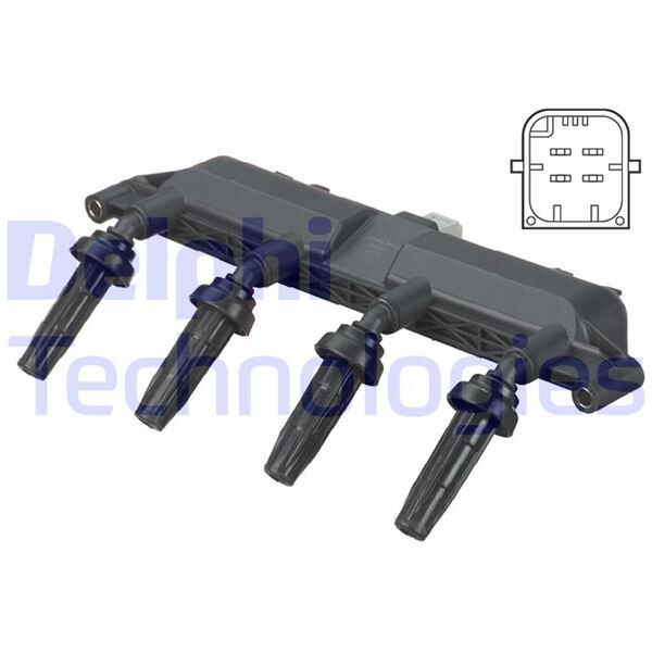 ATEŞLEME BOBİNİ PEUGEOT P206 98>07 P306 93>02 P307 00> P309 89> P406 95> PARTNER 96> BIPPER 08> CITR OEN C2 03>13 C3 03>13 SAXO 96> XSARA 98> BERLINGO 96> NEMO 08> 1.1 8V TU1 1.4 8V TU3 1.6 8V TU5