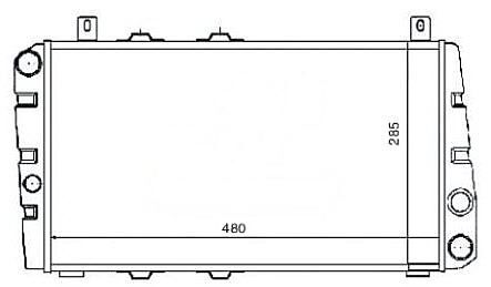 SU RADYATORU-MEKANIK 480×285X34 (SKODA FAVORIT 88-95  FELICIA 95-01)