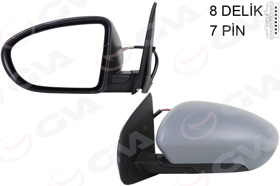 DIŞ DİKİZ AYNASI SOL QASHQAI 09> ELEKTRİKLİ ISITMALI KATLANIR ASTARLI KONVEKS 7 FİŞ VM-4011EBHL