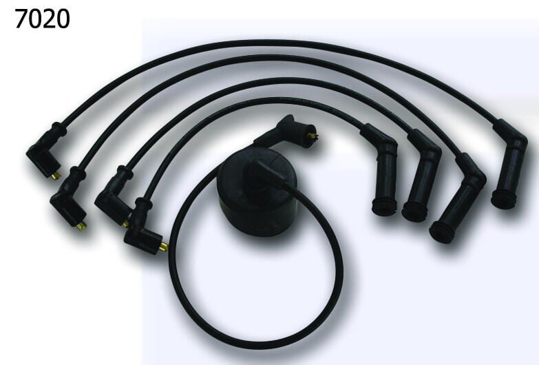 BUJİ KABLOSU HYUNDAI ACCENT 1.3L G4EH 4G13 karbüratörlü 95-99 / GETZ 1.3L SOHC 01-03 - bobin kablolu şapkalı tip