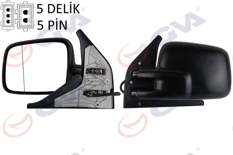 DIŞ DİKİZ AYNASI SOL TRANSPORTER T4 96> ELEKTRİKLİ ISITMALI ASFERİK VM-186EHAL