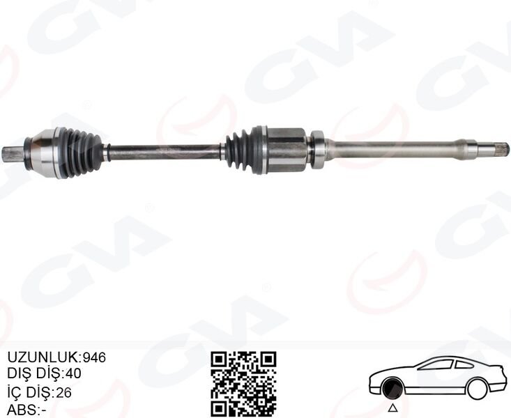 ON AKS SAG KOMPLE S60 II 1.6 D 11>15 S80 II 1.6 D DRIVe 10>15 V70 III 1.6 D 10>15 V60 I 1.6 DRIVe 11>15