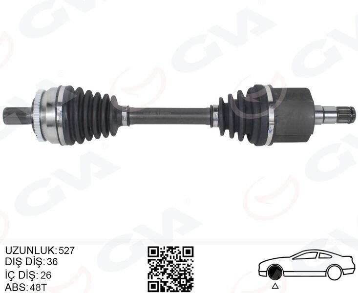 ÖN AKS KOMPLE SOL VOLVO S60 I 2.0 T 2.4 04>10 V70 II 2.0 T 2.4 04>10