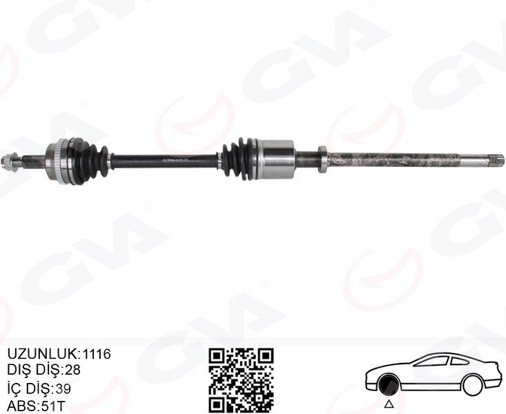 ÖN AKS SAĞ RENAULT MASTER II FD 2.5 DCI ABSLI 51 DIS 28X39 06-10