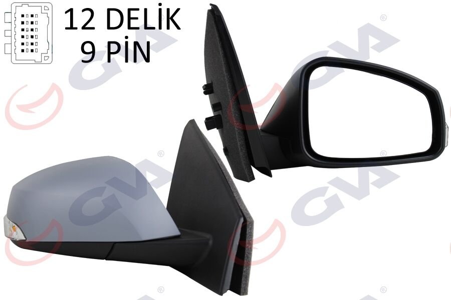 DIŞ DİKİZ AYNASI SAĞ FLUENCE 10> ELEKTRİKLİ ISITMALI SİNYALLİ ASTARLI KONVEKS VM-6141EHPR