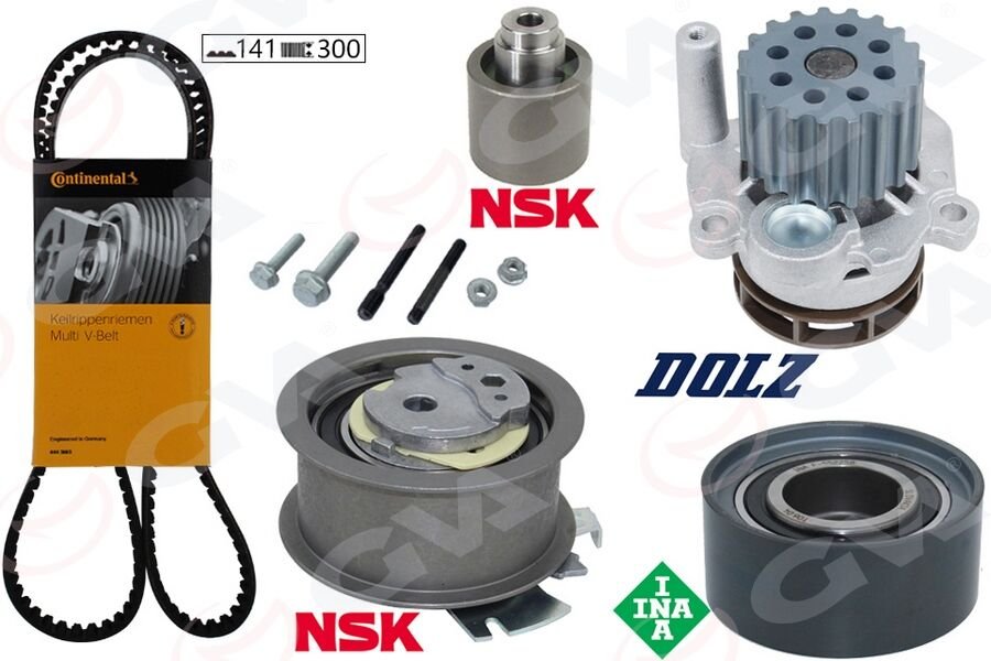 DEVİRDAİMLİ EKSANTRİK GERGİ KİTİ PASSAT-JETTA-GOLF5-OCTAVIA-A3-A6 2.0TDI 04-06 BKP-BKD-BRE-BLB-BMR