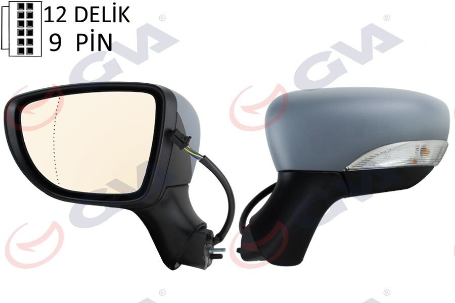 DIŞ DİKİZ AYNASI SOL CLIO 17> ELEKTRİKLİ KATLANIR ISITMALI SİNYALLİ ASTARLI ASFERİK VM-6126EBPAL
