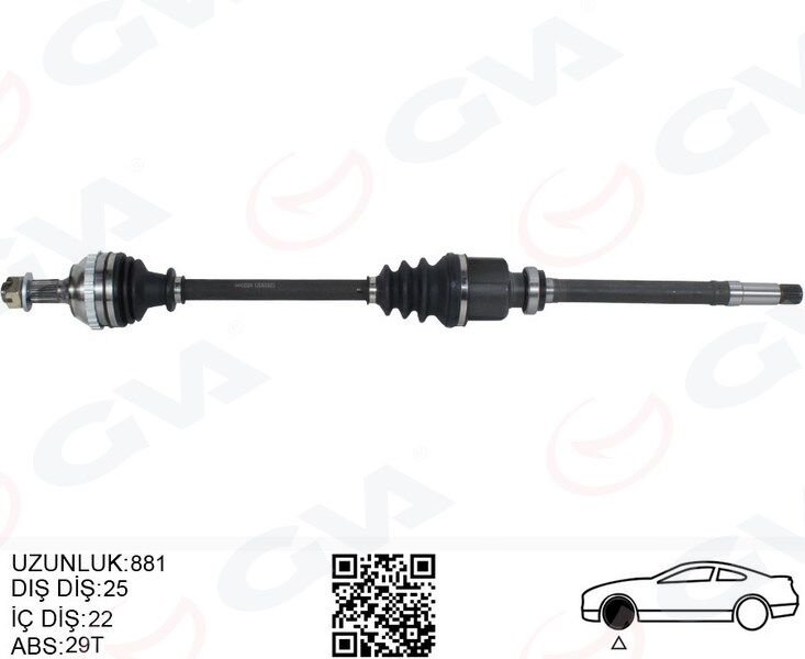 KOMPLE AKS SAG ON PEUGEOT 306 7B.N3.N5 1.6i M-T ABSLI 29 DIS 93-02