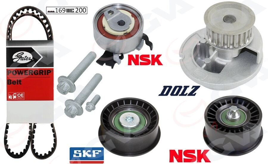 DEVİRDAİMLİ EKSANTRİK GERGİ KİTİ 162x200 ASTRA G 1.4 1.6 16V 98-05 VECTRA C 1.6 CORSA C 1.4 1.6