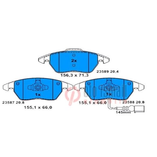 ÖN FREN BALATA FİŞLİ AUDI A1 11->/ A3 03->/ TT 06-10 / SEAT ALTEA 04->/ IBIZA 08-> / SKODA FABIA. YE TI 10->/ OCTAVIA 04->/ RAPID 12-> SUPERB 08->/ VW GOLF 98->/ JETTA. PASSAT. CADDY 05->/ POLO 09->