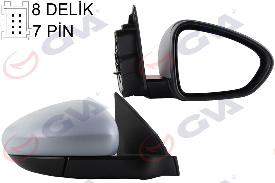 DIŞ DİKİZ AYNASI SAĞ EGEA 15> ELEKTRİKLİ ISITMALI SENSÖRLÜ ASTARLI KONVEKS 7 FİŞ VM-6157EHPSR