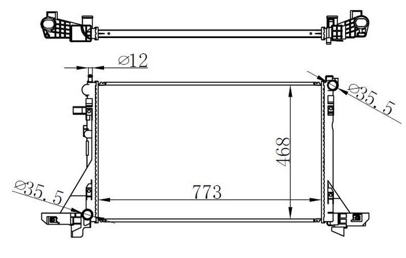 RADYATÖR MASTER III-MOVANO B 2.3DCI-CDTI 10 > KLİMALI 773x469x26 mm