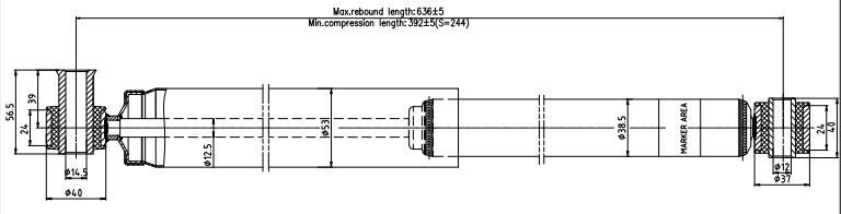 AMORTISOR ARKA SAG/SOL GAZLI  FORD TRANSİT V184 2.4 2001-2006 (VAN-BİNEK+PICKUP)