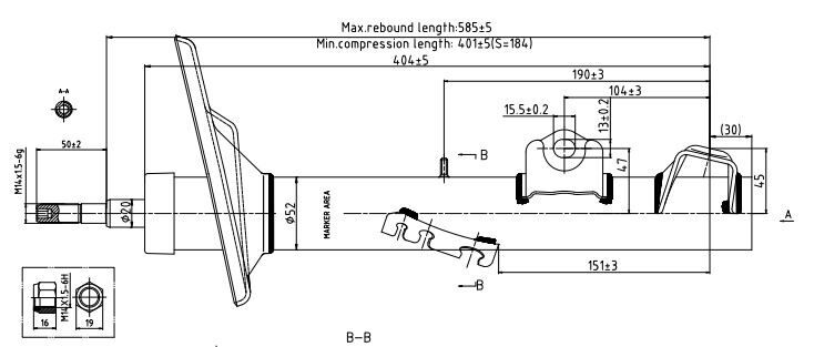 AMORTISÖR ÖN SOL BMW   E36 316i, 318i, 318 TDS 90-98