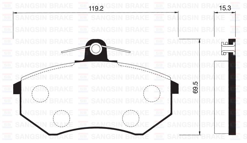 ÖN FREN BALATA İNCE VW GOLF II III / POLO CLASSIC 95-> / PASSAT 88-97 / CADDY 95-04 / SEAT CORDOBA / IBIZA GDB1048-GDB1044