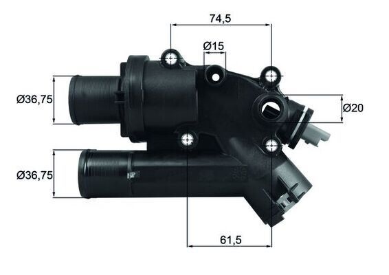 TERMOSTAT 83 C LAND ROVER 224DT DISCOVERY SPORT L550 FREELANDER II L359 RANGE ROVER EVOQUE L538 . J AGUAR XF I X250