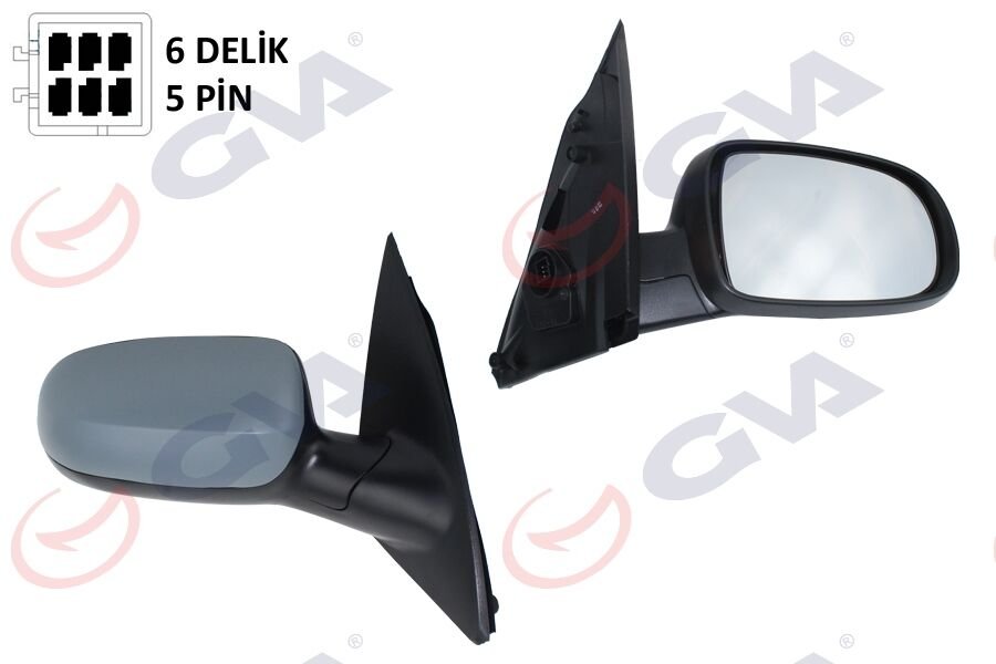 DIŞ DİKİZ AYNASI SAĞ CORSA C 01> ELEKTRİKLİ ISITMALI ASTARLI KONVEKS 5 FİŞ VM-200EHPR