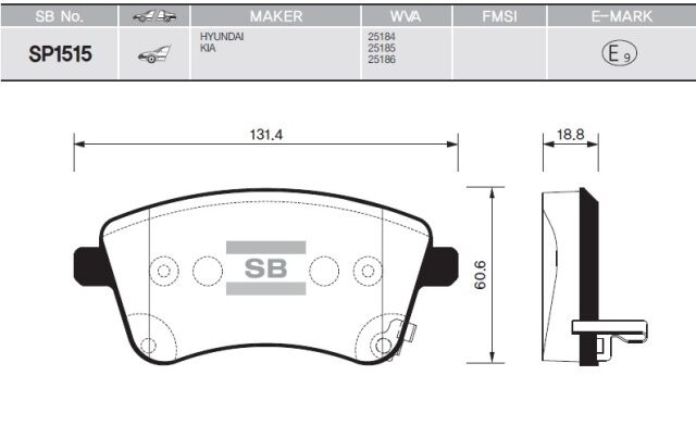 BALATA ÖN DİSK KIA VENGA 1.4-1.6 CRDI 10 > GDB3509