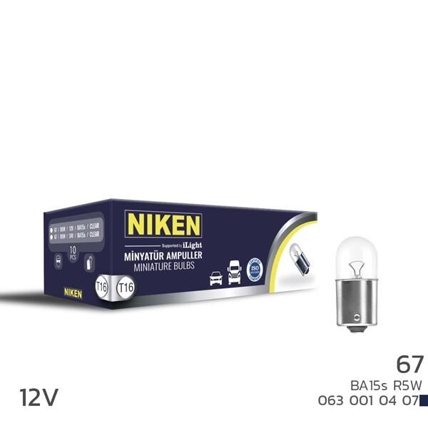 NIKEN T16 MINYATUR AMPUL R5W BA15S 12V 10LU