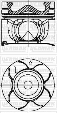 PISTON SEGMAN Q86.5MM 050 -MITSUBISHI-MITSUBISHI-4N15 Euro6-L200 154 PS