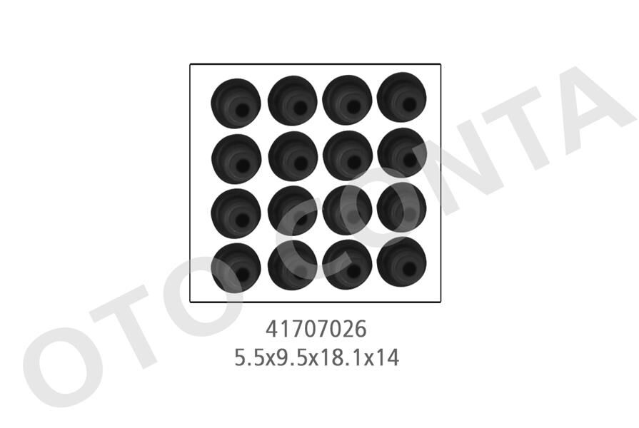 SUBAP LASTİĞİ 16adet PARTNER-BERLINGO-FOCUS-FIESTA-P206-P207-P307-C2-C3-C4 1.6HDİ 5.5x9.5x18.1x14